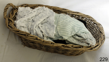Oval shaped wicker basket