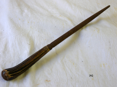 Sharpening steel with bone handle. Part of a carving set.