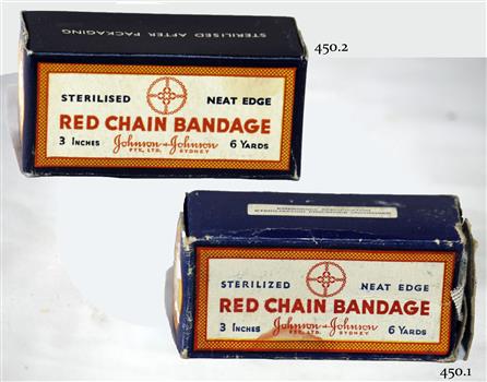 Gauze bandage in a cardboard box.