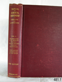Book, A Manual of Surgical Treatment Vol 1