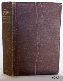 Brown cloth covered hardcover book with gold lettering on spine