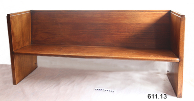 Timber bench seat with backrest