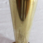 Brass fluted vase with double ring design on base