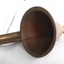 Metal cone-shaped snuffer with long wooden handle