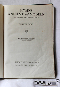 Cream coloured paper has Title and details, and a logo image