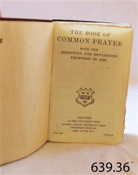 Fly page of book has printed text and image