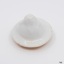 White ceramic lid with high top and broad brim