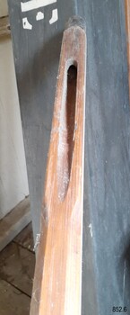Slot in shaft has curved shape ready to accept the light line to be fired.