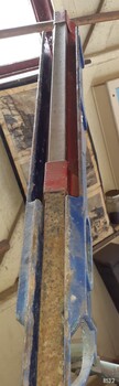 Open channel of machine has rocket head inserted