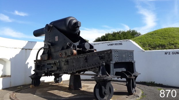 Looking towards the rear left of the cannon