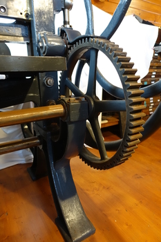 The legs are made of thick metal.