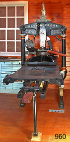 Equipment - Printing Press, Harrild and Sons, 1866