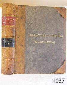Book, The Victorian Statutes Vol 2 Collectors of Customs