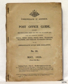 Book, Post Office Guide No 26