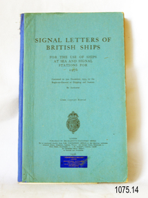 Book, Signal Letters of British Ships 1936