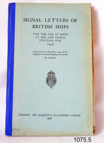 Book, Signal Letters of British Ships 1948