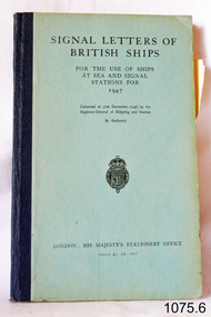 Book, Signal Letters of British Ships 1947