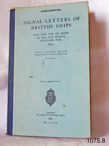 Book, Signal Letters of British Ships 1943