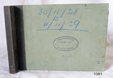 Receipt Book, Warrnambool Harbour Board Receipt Book 1928-1929