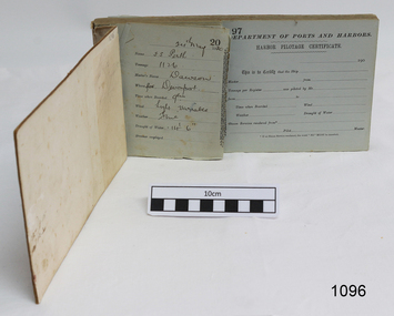 Inscription on butt inside the book