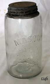 Container - Fruit Preserving Jar, John Landis Mason, 1858-1910