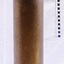 Upright brass cylinder with wide mouth and tapered shoulders. Base has a ridge around circumference