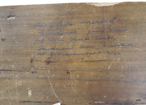 Handwritten inscription