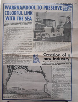 The article talks about the preservation of our link with the colony and the sea