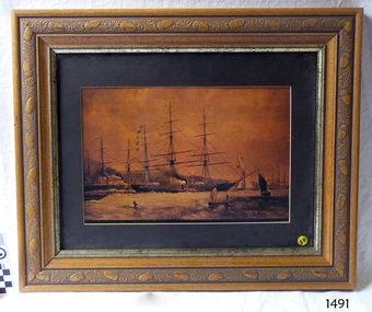 Seascape with sailing ships and small craft