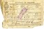Certificate of Discharge with name of seaman, ship, date and other particulars filled in by hand with ink