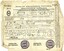 Certificate of Discharge with name of seaman, ship, date etc filled in by hand with ink