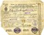 Certificate of Discharge with name of seaman, ship, date etc filled in by hand with ink