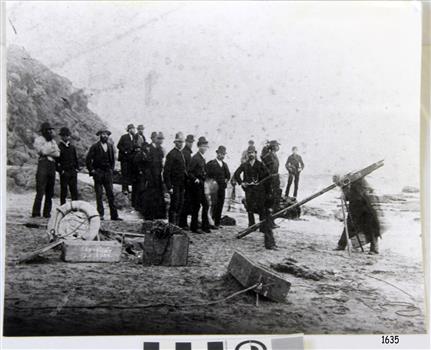 Port Campbell Rocket Crew at Wreck Beach, wreck of the Fiji