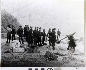 Port Campbell Rocket Crew at Wreck Beach, wreck of the Fiji