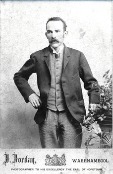 Black and white photograph of Herbert Maxwell Morris, Princetown, Vic, ca. 1901