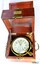 Chronometer's fitted case is medium coloured timber. Chronometer is enclosed in brass.