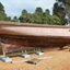 Viator under repair by Flagstaff Hill boatbuilder