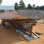 view of the stern during the restoration process