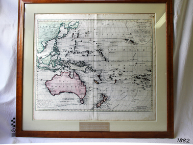 Map, Australien (Sudland) auch Polynesien oder Inselwelt, insgemein der funfte Welltheil, c.1990