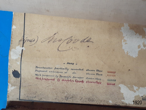 Signature of John Coode, legend showing the Work Proposed by him 