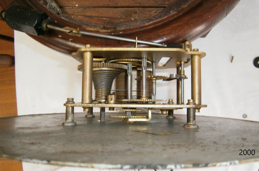 Brass mechanical clock mechanism