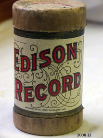 Gramophone cylinders, National Phonograph Co, Old Jim's Christmas Hymns, April 1908