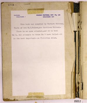 Note is type written on letterhead paper