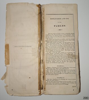 Two page opening, details on left, preface on right