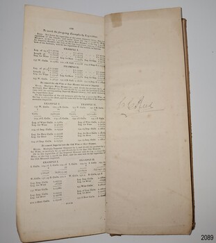 Back end page showing signature