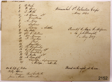 Handwritten names in pen and ink on reverse of photograph