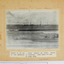 Black and white photograph mounted on cream card. Handwritten and printed labels. Subject is vessels in the sea with a wreck close to shore in the foreground 