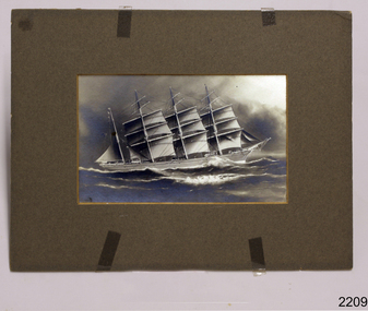 Photograph of a painting of a four-masted iron barque