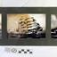 Set of three photographs of paintings, mounted onto card