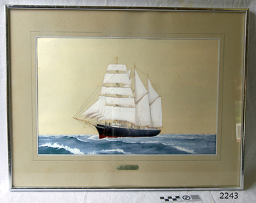 Painting - Maritime painting, The La Bella, 1980s